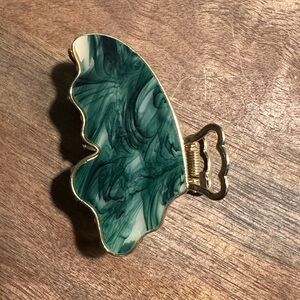 Green, butterfly hair clip!